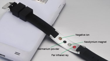 Hot Item! White Power Energy Bracelet Wristbands Negative Ion Magnetic Fashion Silicone Bands