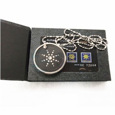 2X Quantum Scalar Energy Pendant 3000 Ions Lava Tourmaline Stone Stainless Steel Chain, Protector