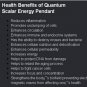 2X Quantum Scalar Energy Pendant 3000 Ions Lava Tourmaline Stone Stainless Steel Chain, Protector