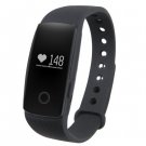 ID107 HRM Smart Bracelet Fitness Tracker Heart Rate Pedometer Sleep Calorie Monitor - Black