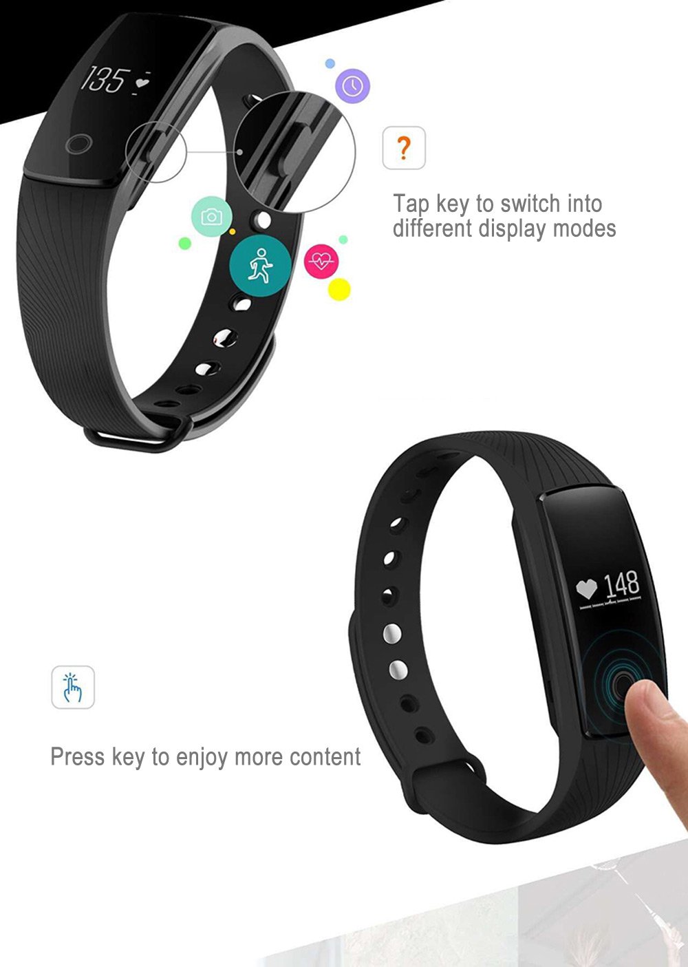 smart band bp hr spo2 bracelet app
