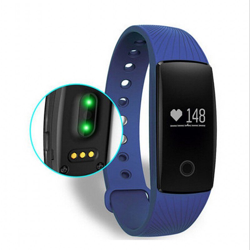 ID107 HRM Smart Bracelet Fitness Tracker Heart Monitor Pedometer Sleep ...