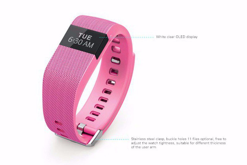 2016 JW86 Heart Rate Monitor Smart Bracelet BTH4.Pedometer Fitness Sleep Tracker Msg Call Reminder