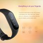 Y2+ 0.87' OLED Smart Fitness Bracelet Heart Rate+Blood Pressure+Oxygen - Black