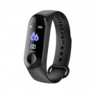 M3 Heart Rate, Blood Pressure, Color Screen Smart Bracelet Health and Fitness Tracker- Black