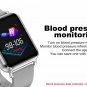 Q3 1.3in Heart Rate Blood Pressure Blood Oxygen Pedometer Fitness Tracker Smart Watch Black