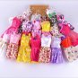 10 pcs/Lot Beautiful Handmade Party Clothes Fashion Dress for Barbie Doll