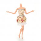 Beautiful Handmade Flower Doll Dress Hip For Barbie Doll