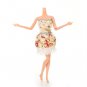 Beautiful Handmade Flower Doll Dress Hip For Barbie Doll
