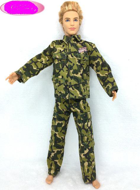 Ken Doll Clothes Fashion Army Combat Uniform Outfit lot NIP