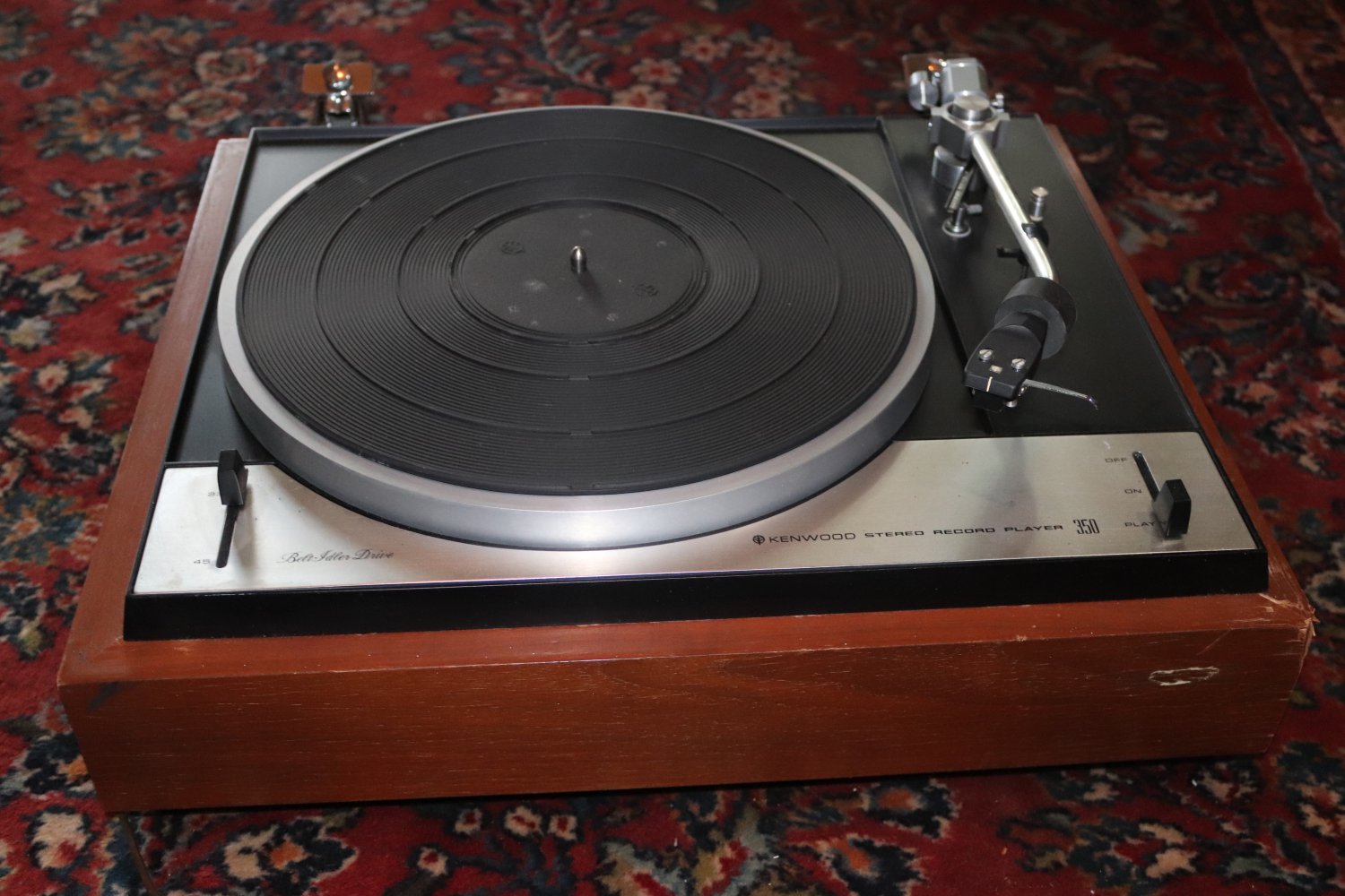 KENWOOD VINTAGE TURNTABLE PC350 FOR REPAIR PARTS BITS PIECES RARE AS IS