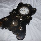 Vintage Harlem Inlaid Cast Iron Mother Of Pearl Face Clock Rare 06/19