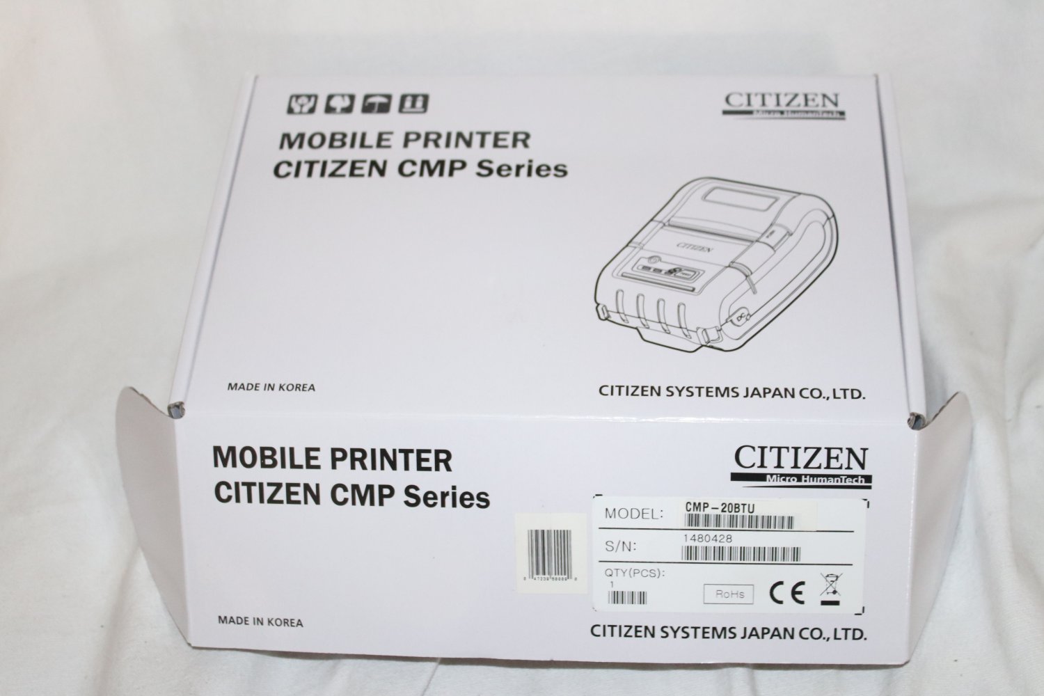 Citizen Bluetooth Printer CMP-30BTU Brand New Sealed Rare Complete 2G 4/20