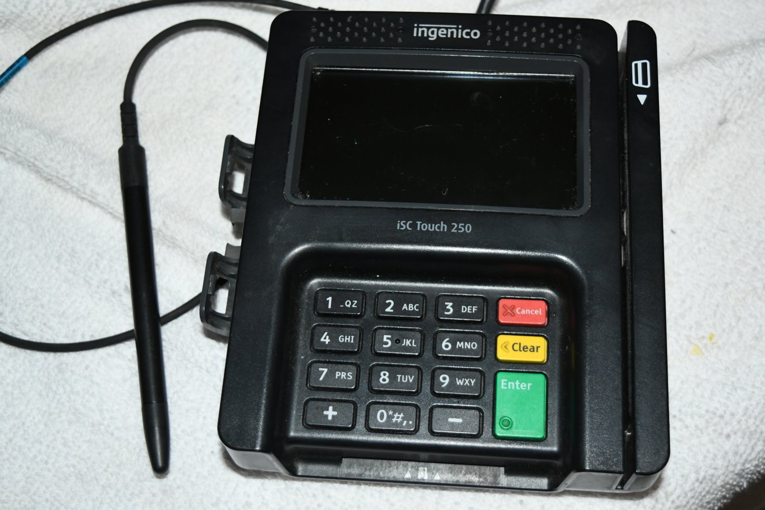Intertek Ingenico ISC250 Touch Credit Card Machine Head unit No Plug W3