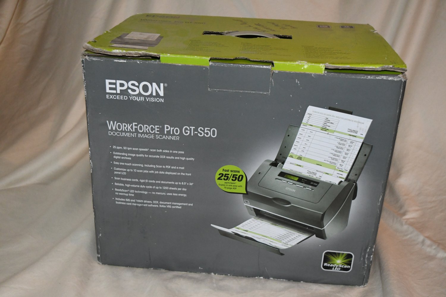 Epson WorkForce B11B194011 Pro GT-S50 Document Scanner New 515 12/20