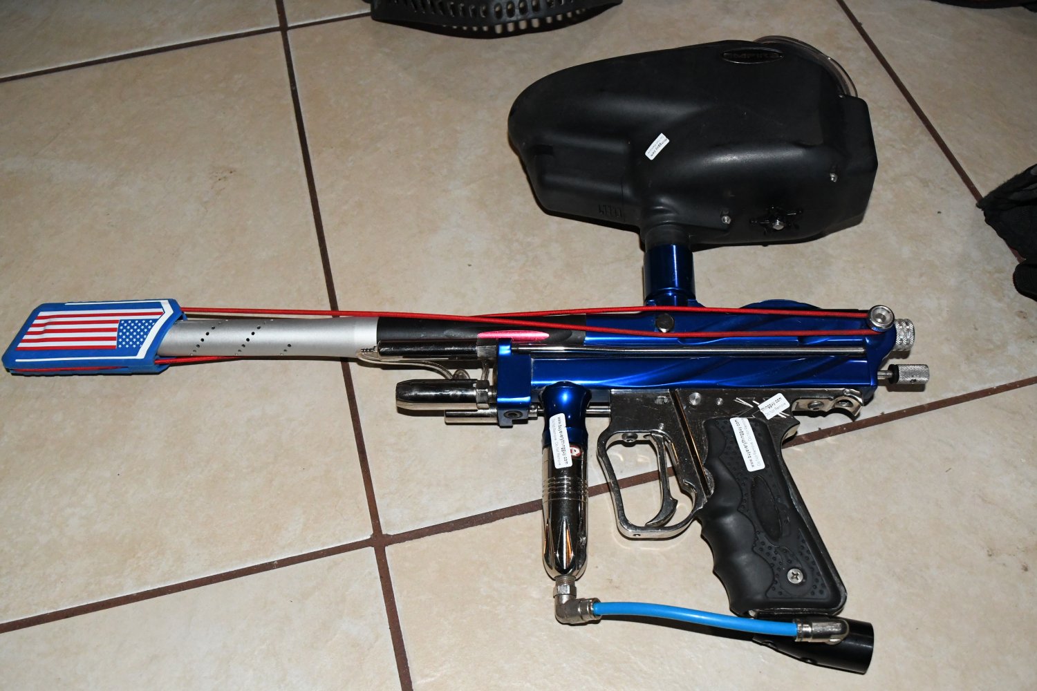 System X Vengeance Autococker Paintball Marker w/ Freak Barrels and