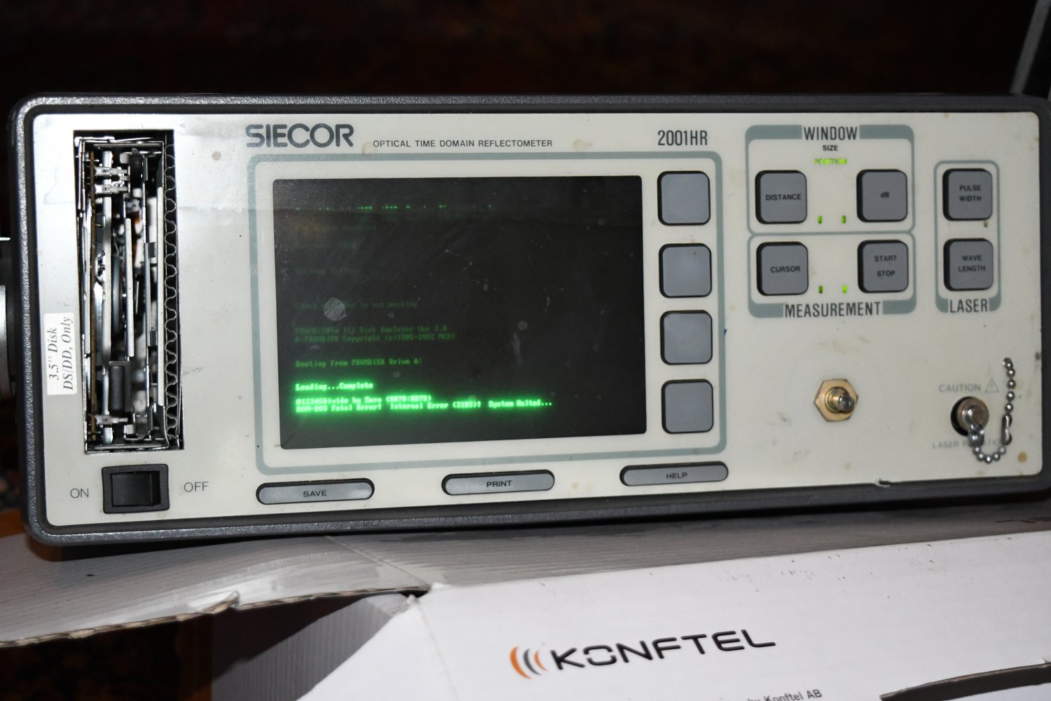 SIECOR OPTICAL TIME DOMAIN REFLECTOMETER 2001HR POWERS ON AS IS 515C 11/21