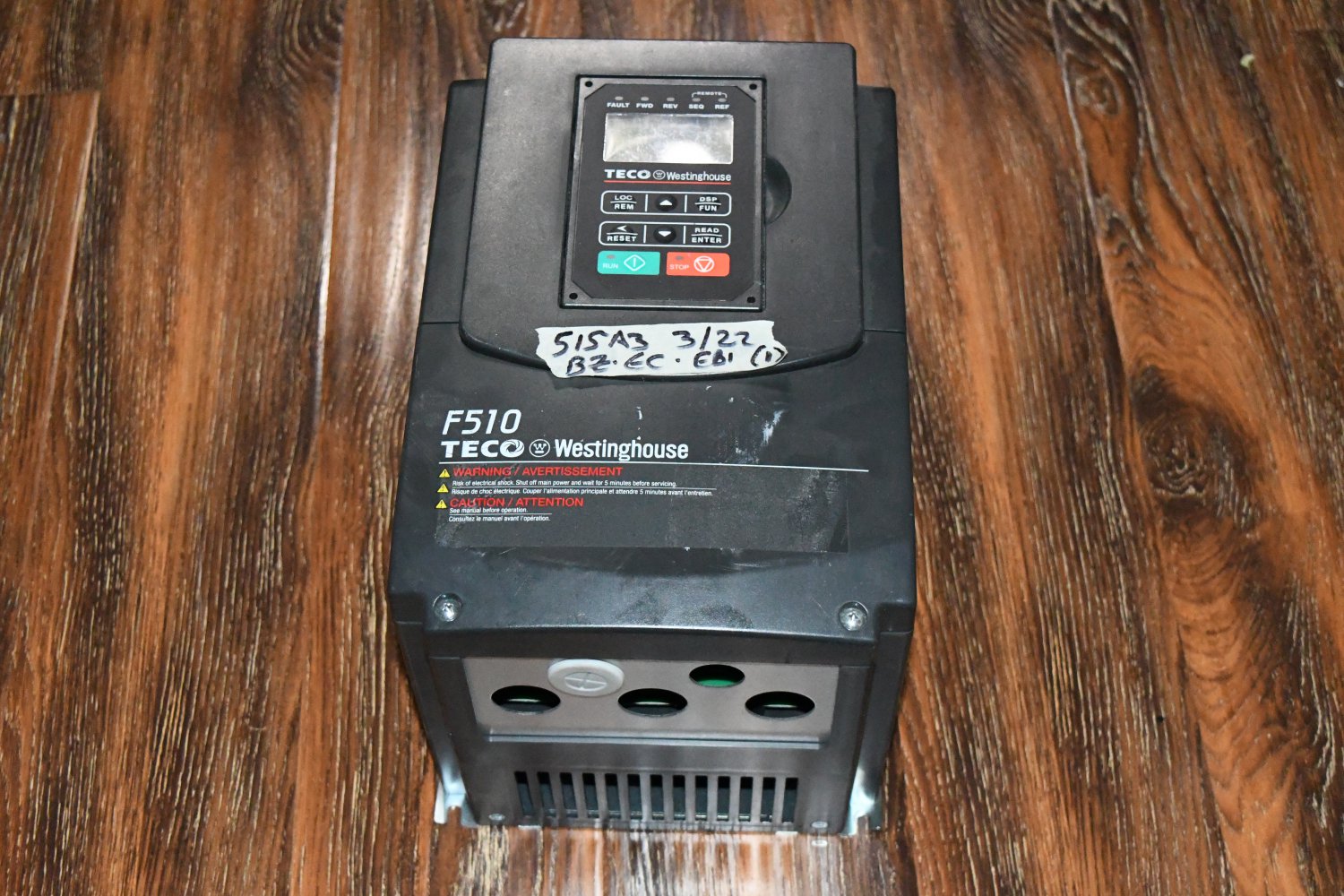 TECO F510 series F510-4015-C3-UE 480V 11KW Inverter 515A3 3/22 #1