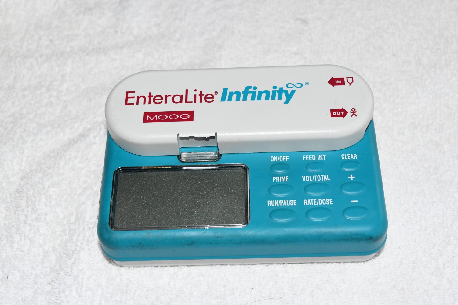 EnteraLite Infinity Moog Enteral Feeding Pump No AC/ Power plug 5/22 1C