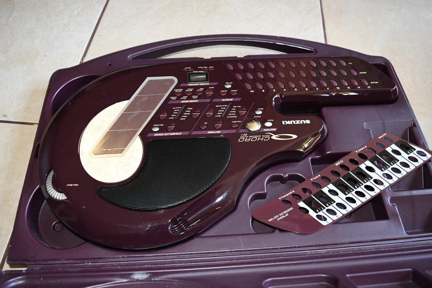 Like New Condition Suzuki Q Chord Q-C1 Digital Guitar Keyboard W/ Case 515B3