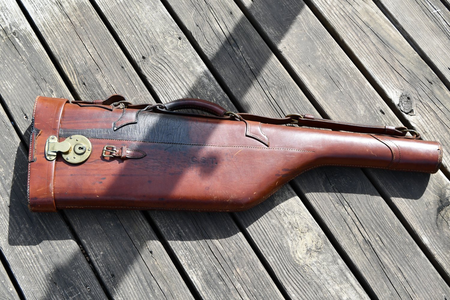 Von Longerke & Detmold VL&D VINTAGE LEATHER TAKEDOWN CASE RARE W4B