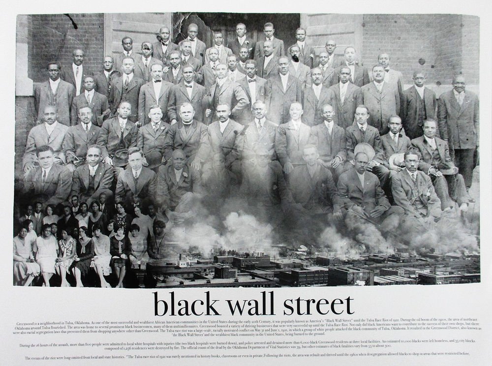 Black Wall Street 18x24 Black & White Poster Art Print African American ...