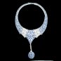 Diamond & Sapphire white gold necklace set