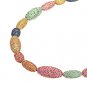 Multicolored Sapphire, Tsavorite and Amethyst white gold necklace