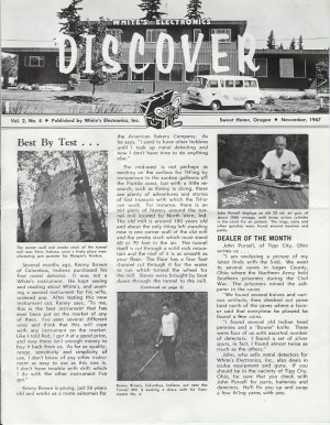 Discover Newsletter November 1967 White's Electronics