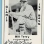 Bill Terry Autographed TCMA CArd Diamond Great #30 1979