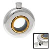 Stainless Steel Circular Hip Liquor Whiskey Flask Bottle
