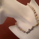 Hope necklace - Silver Tree branch with Fresh Water Pearls - Handmade