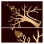 Half Healthy Half weak Tree - Silver Pendent - Hand Made