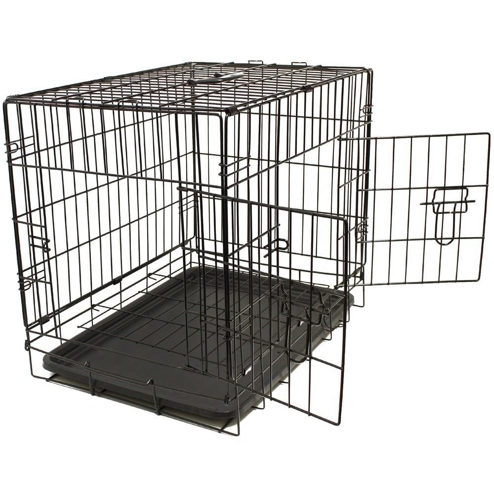 OxGord Pet Kennel Cat Dog Folding SS Steel Crate Animal Play Pen Wire