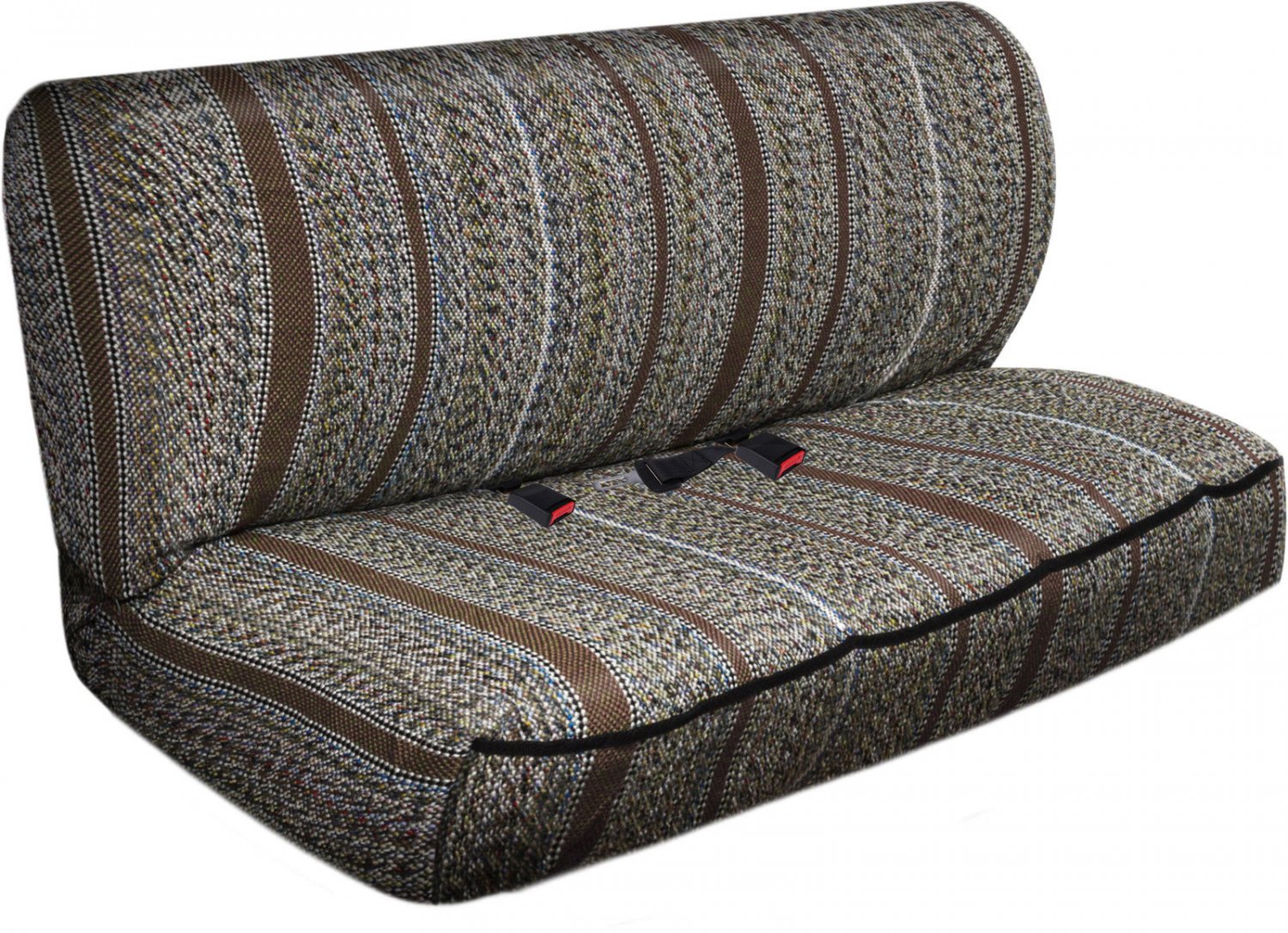 Car Seat Covers Brown Western Woven Saddle Blanket 2pc Bench For Auto