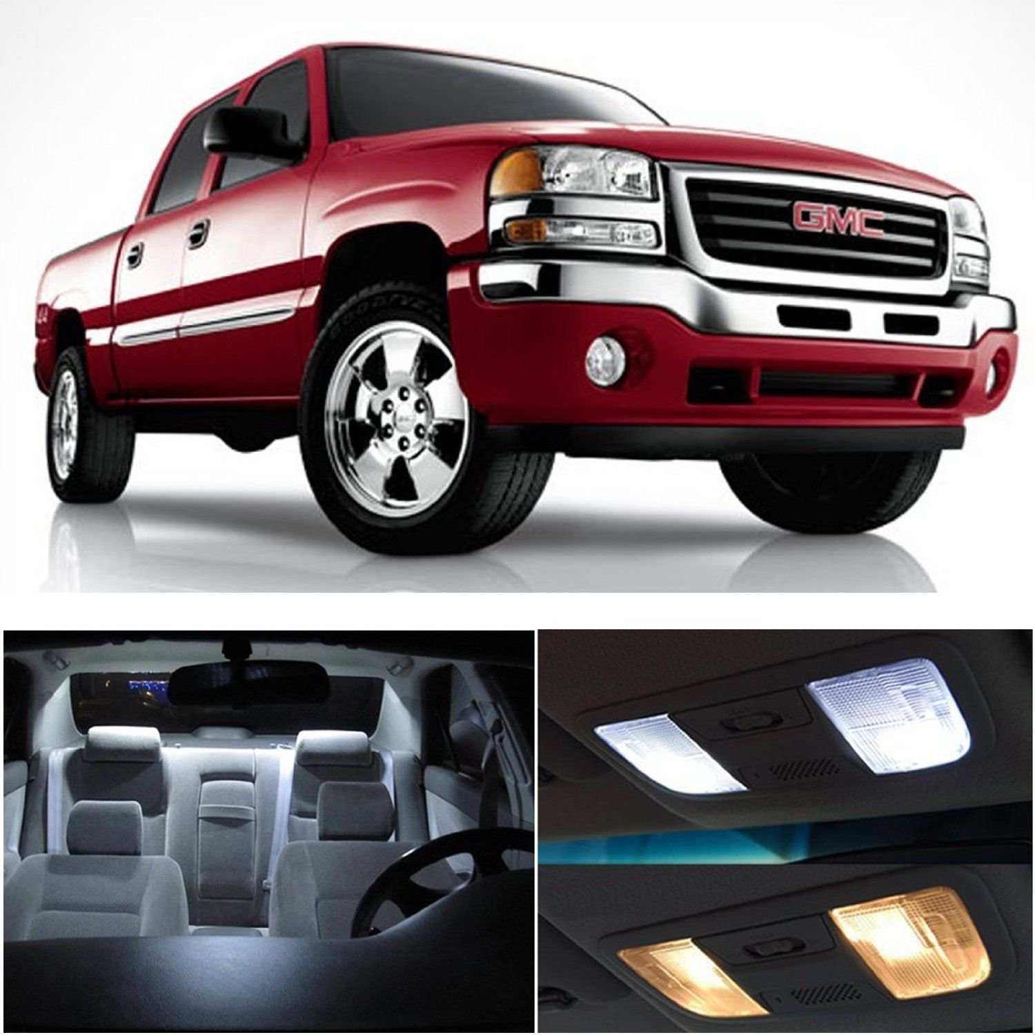16X Xenon White LED Lights Interior Package 20002006 For GMC Sierra