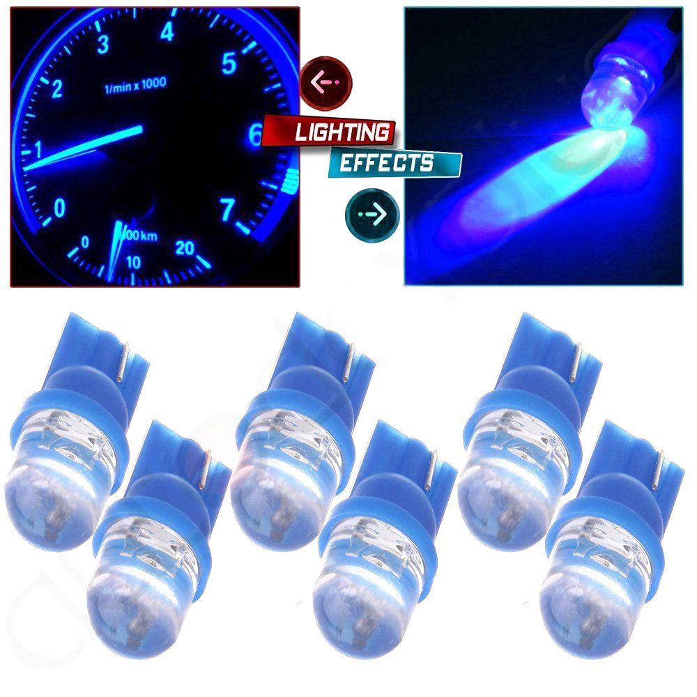 6X Blue T10 W5W 2825 LED Step Light bulb For BMW Benz Acura Chevrolet Ford