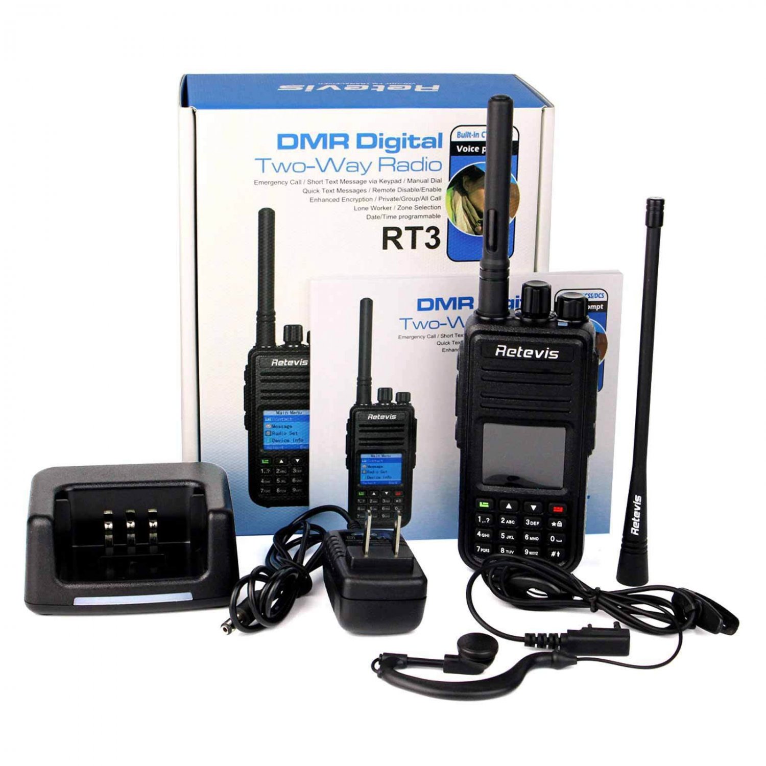 4x Retevis RT3 DMR Digital Mobile Radio Same as TYT MD-380 Two Way Radios