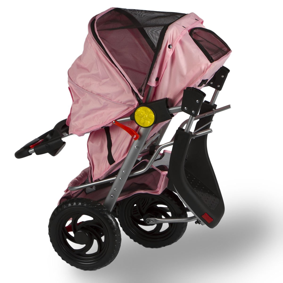 New OxGord 3 Wheel Walk Jogger Pet Stroller Cat Dog Travel Folding