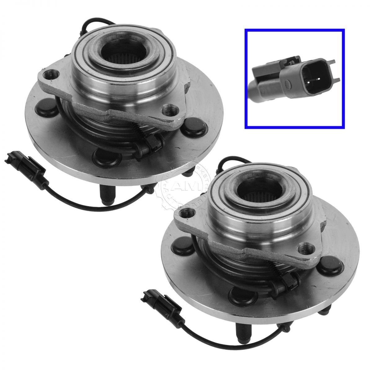 Wheel Bearing & Hub Assembly Front Left & Right Pair Set for Dodge Ram 1500