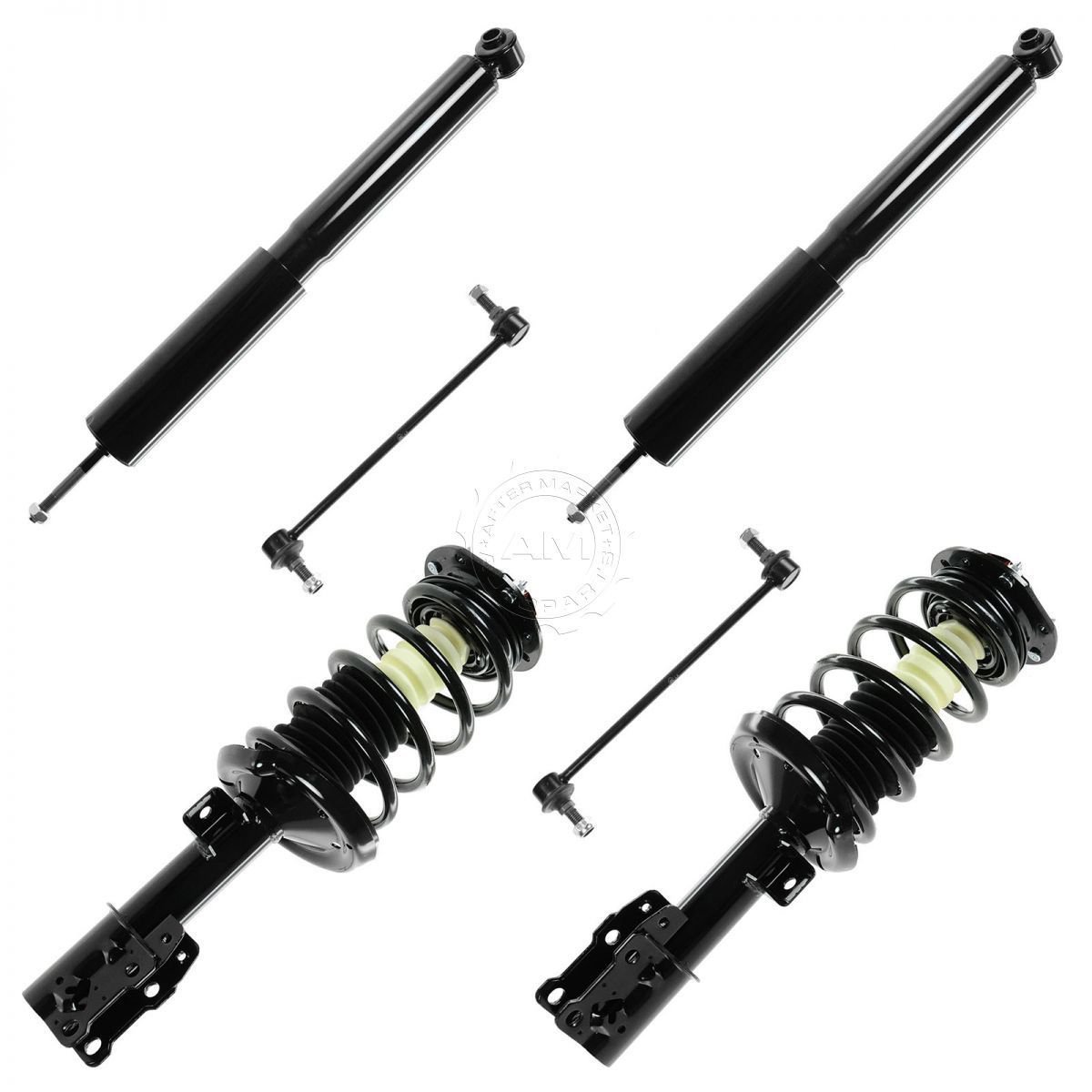 Strut Assembly Shock Absorber Set of 4 & Front Sway Bar Links for