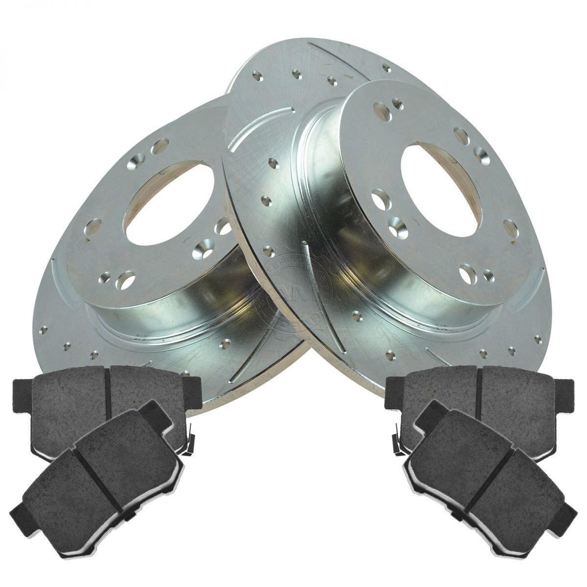 New Nakamoto Performance Drilled & Slotted Coated Brake Rotor & Ceramic