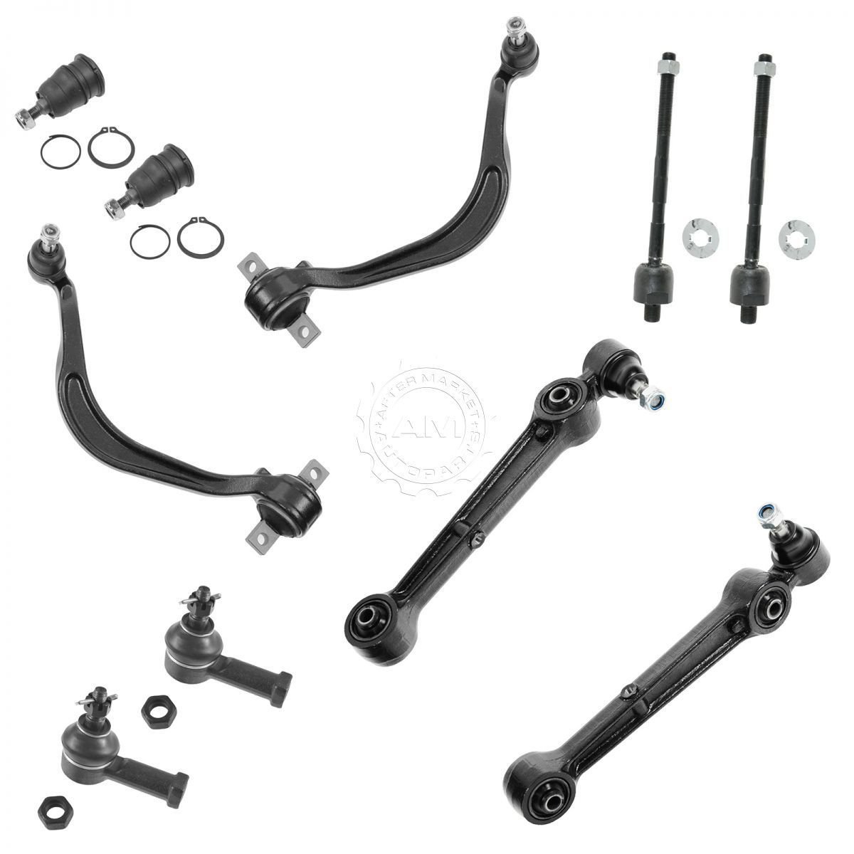 10 Piece Steering & Suspension Kit Control Arms Ball Joints Inner Outer