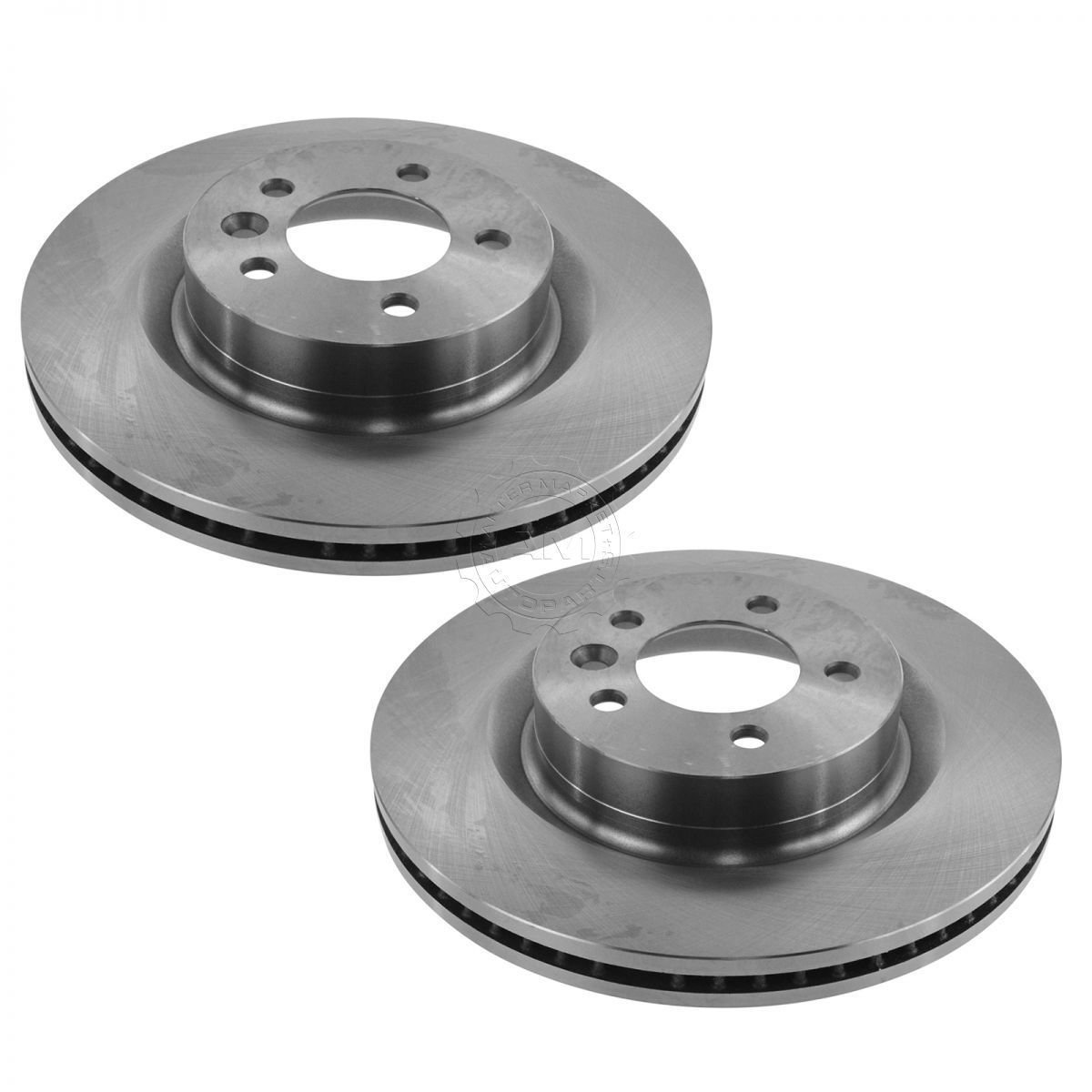Brake Rotor Front Driver & Passenger Pair for Land Rover LR3 Range