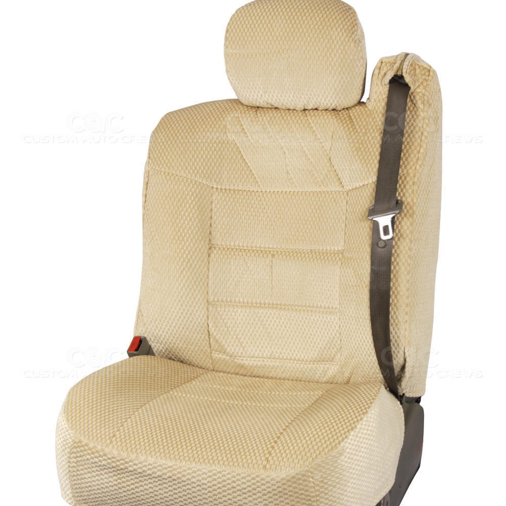 Front Pair Integrated Scottsdale Beige Seat Belts Truck Seat Covers