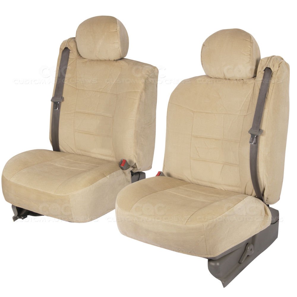 Front Pair Integrated Seat Belts Encore Beige Truck Seat Covers