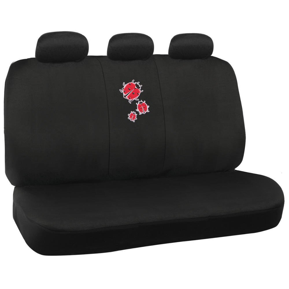 Lady Bug Car Seat Cover Front Rear Full Set Auto Accessory Universal Fit