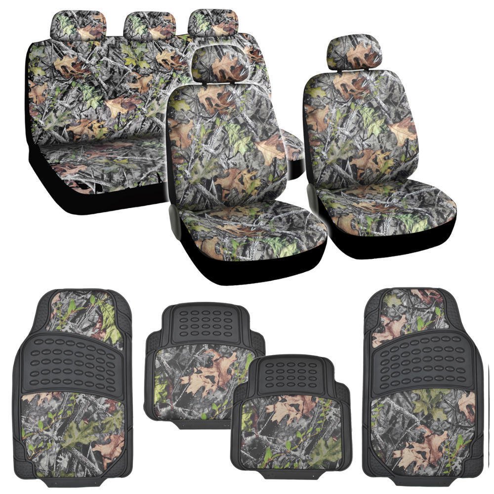 13 Piece Car Truck Seat Cover Hunting Camo Bucket Seats Matching HD