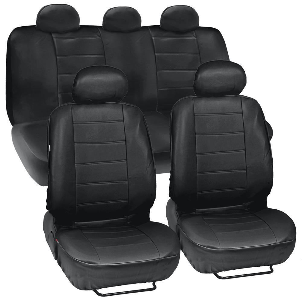 ProSyn Black Leather Auto Seat Covers for Nissan Altima Full Set Car Cover