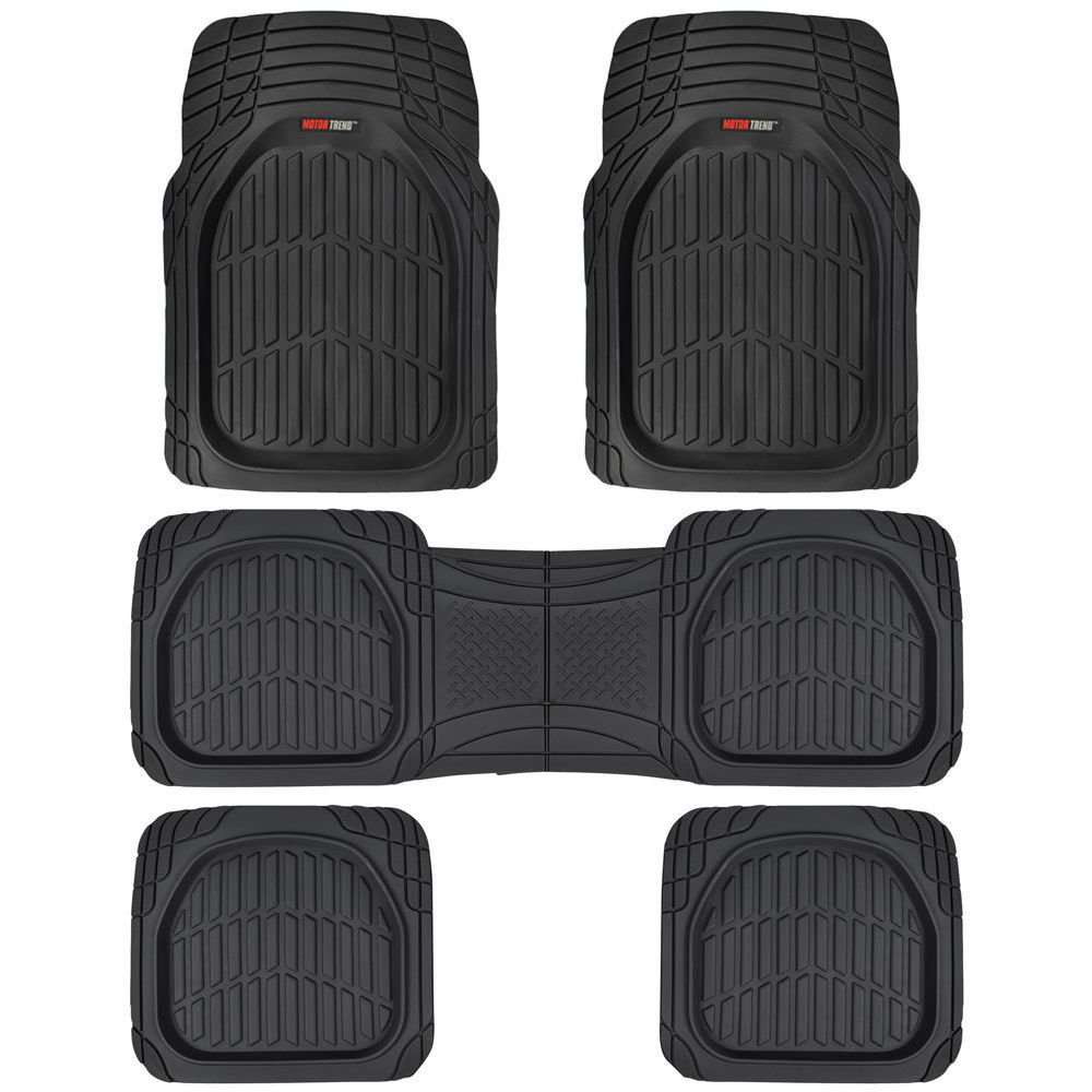 5pc Black Deep Dish All Weather Heavy Duty Rubber SUV VAN Car Floor ...